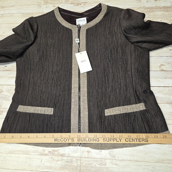 Armani Collezioni Jacket Women 46 US 10–12 Wool Silk Cashmere Angora NWT - Picture 5 of 15